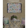 thumbnail image 6 of Outdoor TV Cover 60 to 65 Inch Weatherproof, Floral Easter Waterproof TV Screen Protector for Outside Decor with Zipper and Pocket 58"L x 37"H , Colorful Easter Eggs Carrots Pattern White, 6 of 7