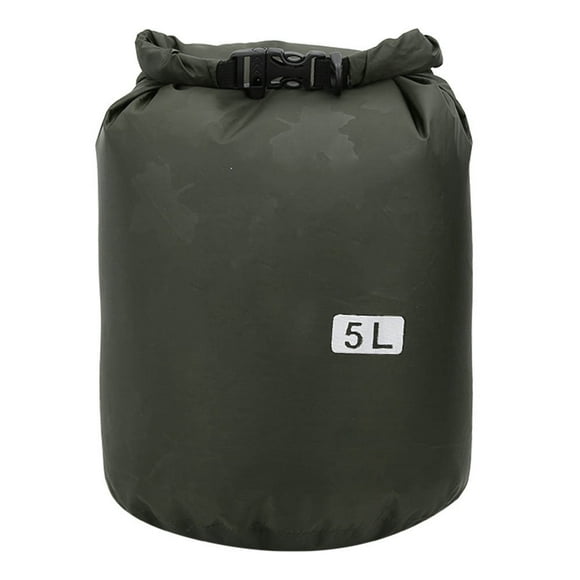Waterproof Dry Bag, Barrel Bag, Outdoor Foldable For Camping Hiking Beach Military Green 5L