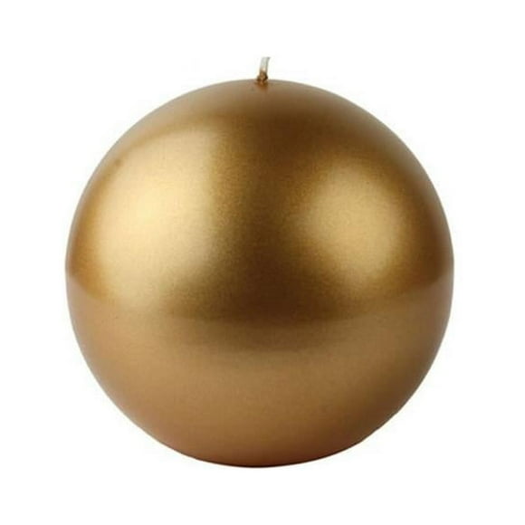 Zest Candle CBZ-414 Bougies Boule Métalliques Dorées de 4 Po -2 Pcs-Boîte