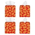 thumbnail image 2 of Balery A Big Hot Dog Porta Pañuelos de Cuero con Estampado – Funda Moderna Cuadrada para Caja de Pañuelos, Dispensador 5x5x5'', 2 of 7