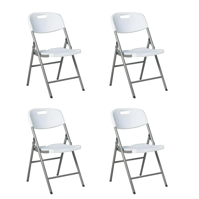 Pack 4 Sillas de Comedor Color Blanco Plegable
