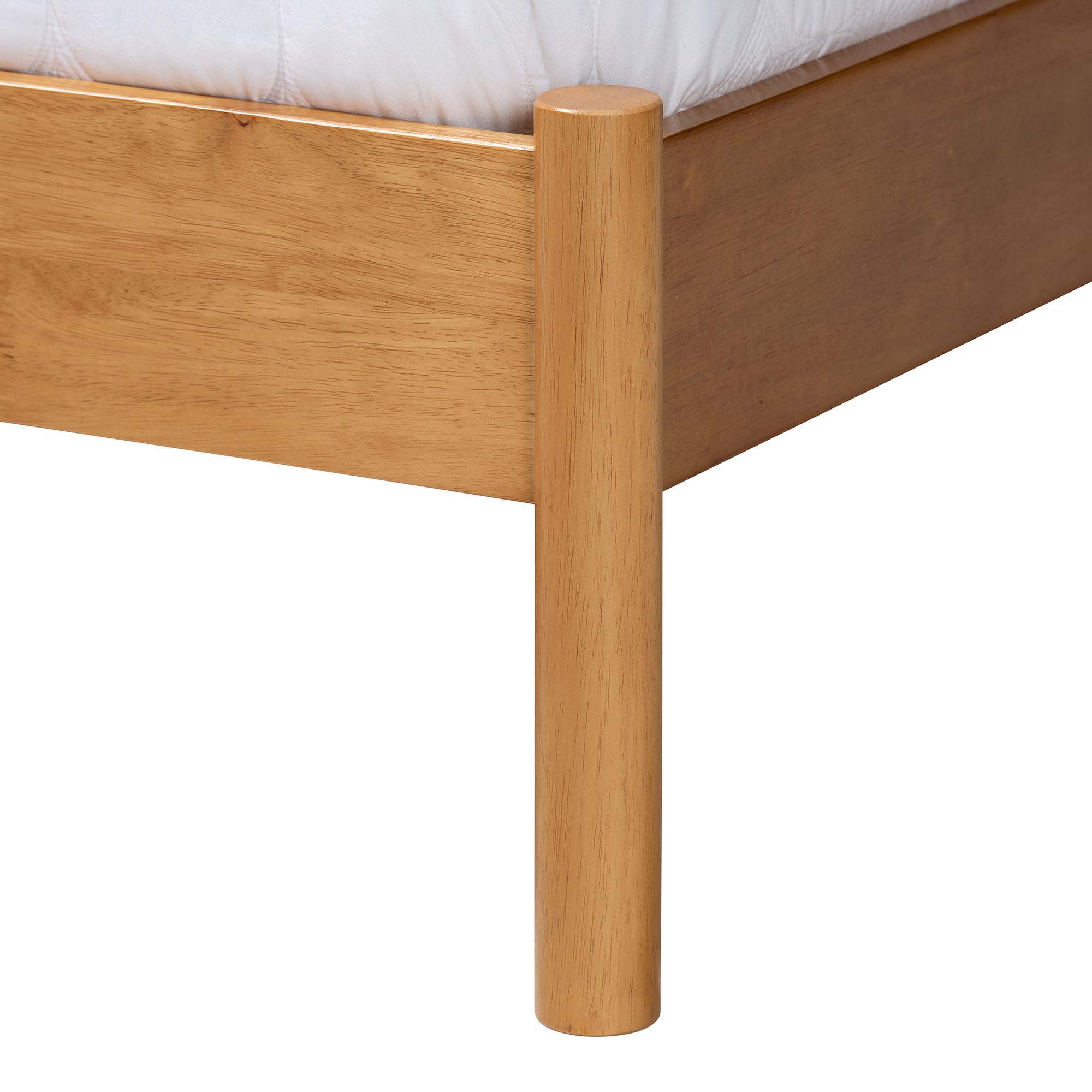 Baxton Studio Jaiana Mid-Century Platform Bed, Queen, Oak Brown
