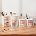 thumbnail image 2 of Sylvtty Makeup Brush Holder with Lid Clear Rotating Cosmetic Tool Organizer for Vanity Bathroom Countertop Sliding Door Makeup Accessory Organizer, 2 of 7