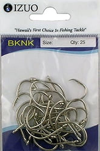 Izuo Brothers K Hook, BKNK, Size 18, Saltwater, 25-Pack