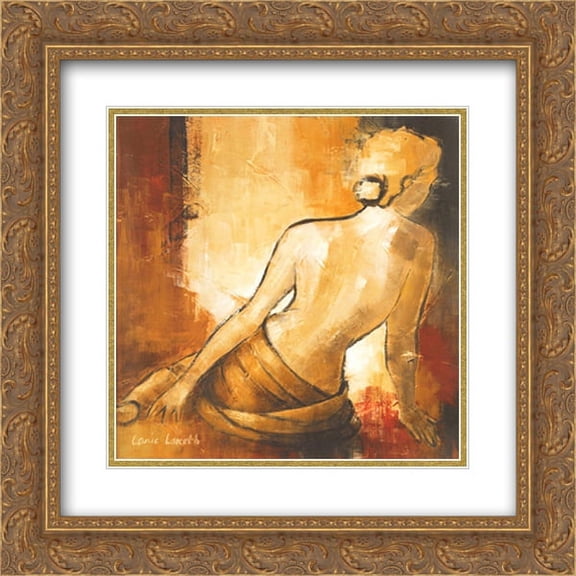 Seated Woman I 2x Matted 16x16 Gold Ornate Framed Art Print by Lanie Loreth