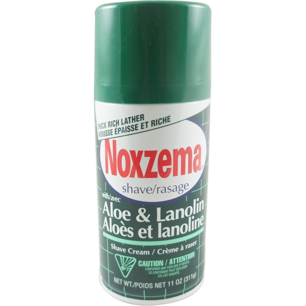 Noxzema Shave Cream Aloe and Lanolin 11 oz (Pack of 6)