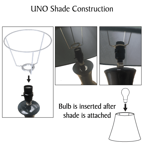 Aspen Creative 58762 Transitional Hardback Empire Shape UNO Construction Lamp Shade in White, 11" Wide (4" x 11" x 7")