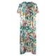 thumbnail image 4 of Puntoco Vestido De Manga Corta Con Cuello En V, Casual De Verano Para Mujer Con Botones Estampados, Bolsillos Y Dobladillo Grande Verde Menta M, 4 of 4