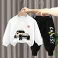 thumbnail image 2 of Boy Clothes Boys Autumn Winter Graphic Long Sleeve Stretch Waistband 1T 2T 3T 4T 5T 6T Shirt and Pant Set 2PCS, 2 of 7