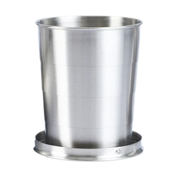 Taza plegable de metal DYNWAVEMX Acero inoxidable 250 ml para acampar y senderismo