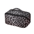 thumbnail image 1 of Bolsa de viaje cosmética para mujer, bolsa de cosméticos de gran capacidad con estampado de leopardo, abre bolsas de maquillaje planas, 1 of 5