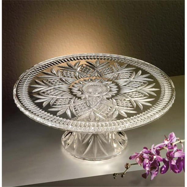Godinger 25947 Dublin Crystal Footed Cake Plate