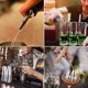thumbnail image 4 of Vertedores de botellas clásicos de acero inoxidable con pico cónico y tapas antipolvo de goma, 4 of 5