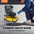 thumbnail image 2 of VEVOR Sewer Camera, 393 ft/120 m, 9" Screen Pipeline Inspection Camera with DVR Function, Waterproof IP68 Camera w/12 Adjustable LEDs, w/a 16 GB SD Card, for Sewer Line, Home, Duct Drain Pipe Plumbing, 2 of 9
