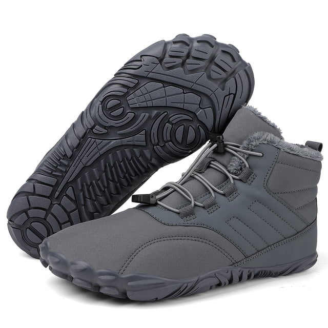 JShteea Goma para Acampar Botas Nieve Impermeables para Al Aire Libre (gris Oscuro 47)