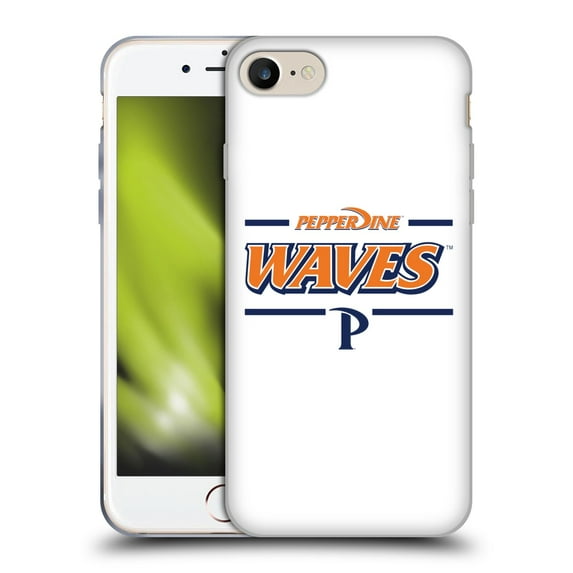 Head Case Designs Officially Licensed Pepperdine University Pepperdine University Art Waves Logo Soft Gel Case Compatible with Apple iPhone 7 / 8 / SE 2020 & 2022