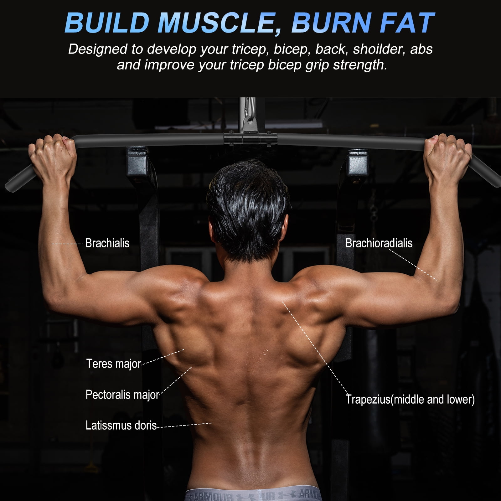 Fitarc Cable Machine Attachment Set, LAT Pulldown Attachments