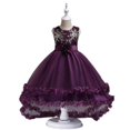 thumbnail image 3 of Ropa para niños, vestido de pasarela para niños, vestido de princesa con flores para niños grandes, vestido de flores bordado con lentejuelas, 3 of 5