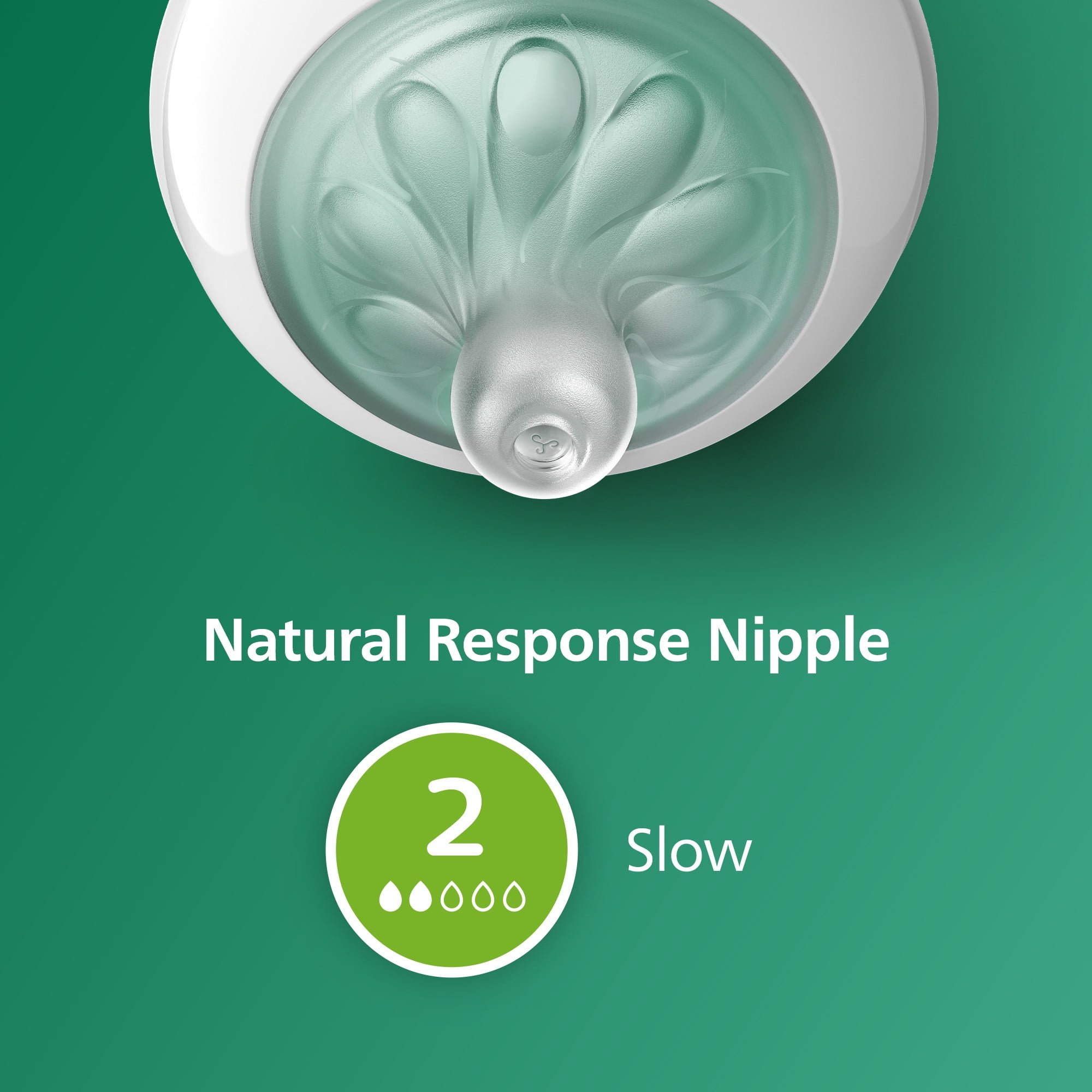 Philips Avent Natural Glass Baby Bottles with Natural Response Nipples (Slow Flow, Flow 2), 4oz, 3-Pack, SCY914/03