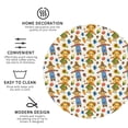 thumbnail image 3 of Honeii Harvest Scarecrow Pattern Print Leather Coaster Set of 4, Ideal for Safeguarding Your Furniture from Drinks Spills and Effortless Cleanup-Round Shape, 3 of 6