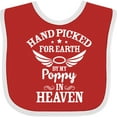 thumbnail image 3 of Inktastic Handpicked for Earth by My Poppy in Heaven with Angel Wings` Boys or Girls Baby Bib, 3 of 4