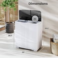 thumbnail image 3 of Costway 20lbs Compact Mini Portable Twin Tub Washing Machine Washer Spain Spinner Black, 3 of 10