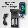 thumbnail image 3 of Travel Friendly 18650 Solar Charging Type C Port with Double Slots for Outdoor Multifunctional Charging, 3 of 8