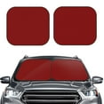thumbnail image 2 of Goofa Maroon Pattern 2 Piece Car Windshield Sun Shade Foldable | Front Windshield Shade for Sun, Heat and UV Rays | Sunshade for Car Front Window-Small, 2 of 7