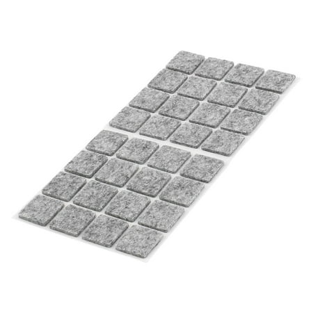 Felt Table Covers Unique Bargains Table Chair Square Self Adhesive Furniture Felt Pads Cover Gray 18 x 18mm 32pcs ()