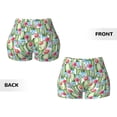 thumbnail image 5 of Fotbe Flowers and Cactus Seamless Shorts, Womens Workout Shorts High Waist Stretch Booty Short for Gym/Yoga/Running/Biking-Large, 5 of 9