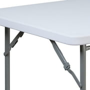 Flash Furniture 2.81-Foot Square Granite White Plastic Folding Table