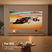 Mini Projector 1080P Portable Projector, Compatible with iOS/Android/ Windows/TV/HDMI/USB White 1PC