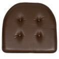 thumbnail image 7 of U-Shaped Memory Foam No Slip Back 16 x 17 Faux Leather Chair Pad Cushion 2 Pack - Brown, 7 of 7