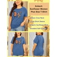 thumbnail image 5 of Anbech Butterfly Sunflower Plus Size T-Shirts for Women Graphic Butterfly Believe Yourself Sunflower Print Oversize Short Sleeves T-Shirt with Round Neck, 5 of 9