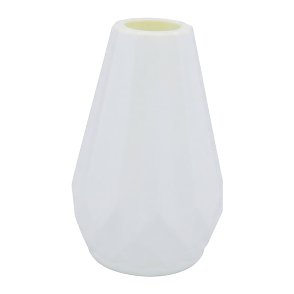 Unique Bargains Acrylic Bud Small Flower Vase for Office Desk White 2.8"L x 2.8"x 5.9"H