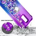 thumbnail image 5 of Compatible with BLU View 4 Case (B135DL) / View 2 (2023, 6.09 inch) Case with Tempered Glass Screen Protector, Ring Holder/Wrist Strap, Nagebee Glitter Liquid Floating Cute Phone Cover (Purple/Blue), 5 of 6