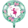 Floral Fairy Sparkle 18"W x 18"H Metallic Balloons,Pack of 6