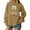 Khaki, variant on Women's Fashion Top New Year 2026 Printed Pullover Sweatshirt Holiday Design for Women Casual Celebration Streetwear Top,Brown,M