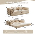 thumbnail image 3 of CARZZI Compression Floor Sofa Bed, 2-Seat Convertible Modular Sectional Couch with Fixed-Shape Frame, Comfy Foldable Mattress Boneless Sleeper Couch, Convertible Sofa for Living Room, Beige, 3 of 13