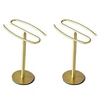 2X Gold Hand Towel Holder Stand Towel Rack Stainless Steel Towel Rack Stand Tower Bar for Bathroom Vanity