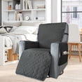 thumbnail image 4 of Alfombrilla para silla reclinable Macarena cubierta de sofá individual impermeable y lavable Gris oscuro, 4 of 8