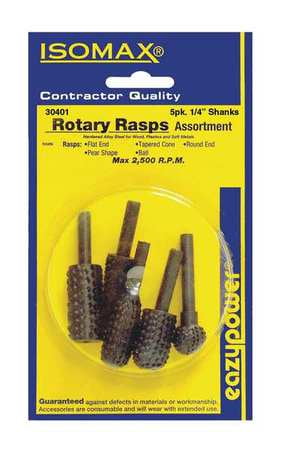EAZYPOWER 30401 Rotary Rasps, 1 4 in., 5 pcs. by EAZYPOWER