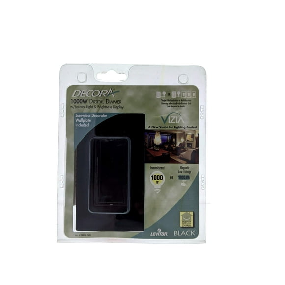 Leviton Black Vizia Low Voltage Dimmer Switch VZM10-1LE