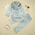 2Pack,2024 Kids Girl Boy 2T Boys Easter Outfit Satin Pajamas Set
