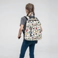 thumbnail image 5 of Naloa Aabstract Eyes Print Lightweight DayBackpack Suitable for school, work, shopping, travel, etc., 5 of 5