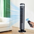 thumbnail image 6 of Ethovia 35" Bladeless DC Tower Fan – High-Velocity Airflow up to 25ft/s, Quiet Operation at 28dB, 5 Speeds, 4 Modes, 64° Oscillation & 12H Timer, Black, 6 of 6
