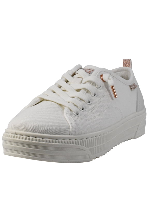Womens Sneakers Bobs Copa Casual Lace Up Shoes Memory Foam Insole Lace-Up Design Vegan Materials Flexible Traction Outsole Padded Collar