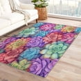 thumbnail image 1 of Tapis Succulente - Tapis 4x5 - Tapis Succulente - Tapis Floral Coloré - Tapis pour Filles - Tapis Plante Multicolore, 1 of 7