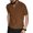 Caramel Color, variant on Men's Quarter Zip Knit Short Sleeve Shirt Ribbed Textured Casual Golf Top Black XXL