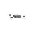 thumbnail image 2 of Meridian Furniture Beckham Grey Durable Linen Textured Fabric Ottoman, 2 of 5